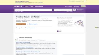 
                            6. Resume on Monster - Monster.ca