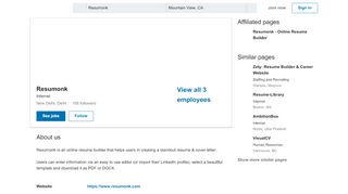 
                            5. Resumonk | LinkedIn