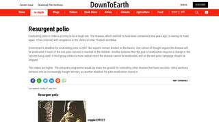 
                            5. Resurgent polio Eradicating polio in India is proving ... - Down To Earth