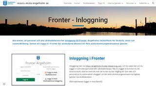 
                            12. resurs.skola.engelholm.se - Fronter - Inloggning