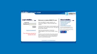 
                            3. Retailer Login - DIRECTV retailer web site