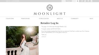
                            10. Retailer Login | Moonlight Bridal