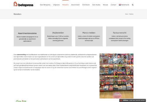 
                            11. Retailers – Betapress.nl – Distributie en marketing voor tijdschriften