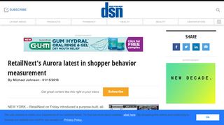 
                            13. RetailNext's Aurora latest in shopper behavior measurement