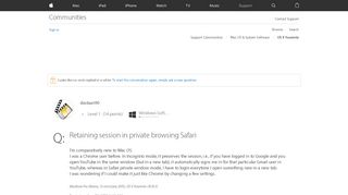 
                            8. Retaining session in private browsing Saf… - Apple Community ...