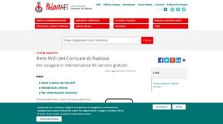 
                            2. Rete Wifi del Comune di Padova - Padovanet