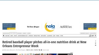 
                            13. Retired baseball player pitches all-in-one nutrition drink at New ...