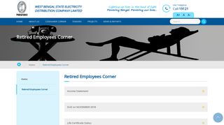 
                            6. Retired Employee's Corner - Welcome to WBSEDCL