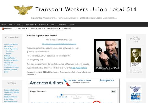 
                            5. Retiree Support and Jetnet – Transport Workers Union Local 514