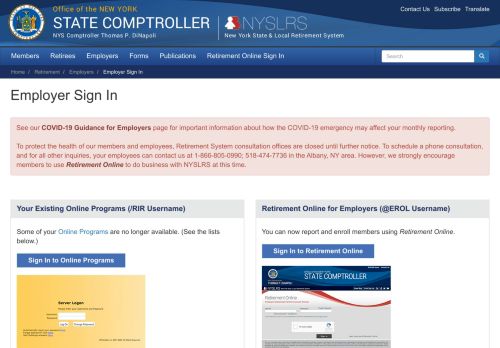 
                            11. Retirement Internet Reporting (RIR) System | NYSLRS | Office of the ...