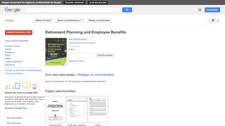 
                            9. Retirement Planning and Employee Benefits - Résultats Google Recherche de Livres