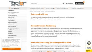 
                            8. Retoure für Geschäftskunden - Tooler