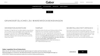 
                            3. Retouren - Gabor Online-Shop