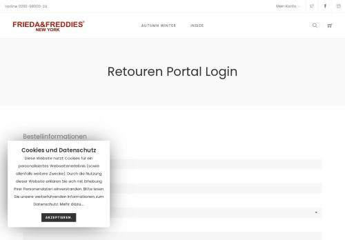 
                            10. Retouren Portal Login - Frieda & Freddies