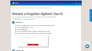 
                            2. Retrieve a Forgotten digibank User ID | POSB Singapore