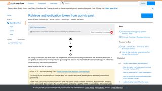 
                            12. Retrieve authentication token from api via post - Stack Overflow