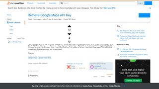 
                            6. Retrieve Google Maps API Key - Stack Overflow