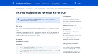 
                            5. Retrieve last login dates for users from the database - Atlassian ...