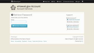 
                            4. Retrieve Password - eHawaii Account Services