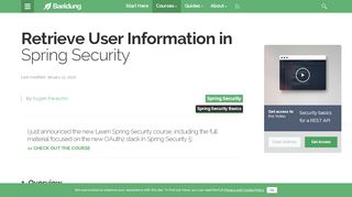 
                            8. Retrieve User Information in Spring Security | Baeldung