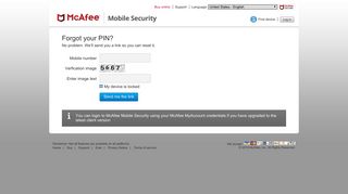 
                            7. Retrieve your PIN for McAfee Mobile Security