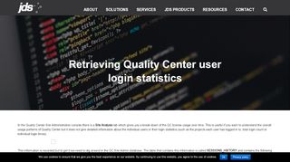
                            10. Retrieving Quality Center user login statistics | JDS Australia