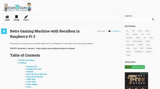 
                            12. Retro Gaming Machine with Recalbox 4.0.2 in Raspberry Pi 3 Dumbsum