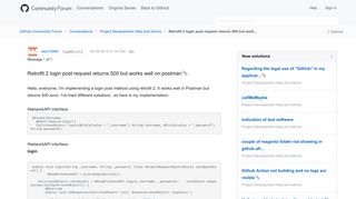 
                            11. Retrofit 2 login post request returns 500 but work... - GitHub ...