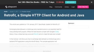 
                            9. Retrofit, a Simple HTTP Client for Android and Java — SitePoint