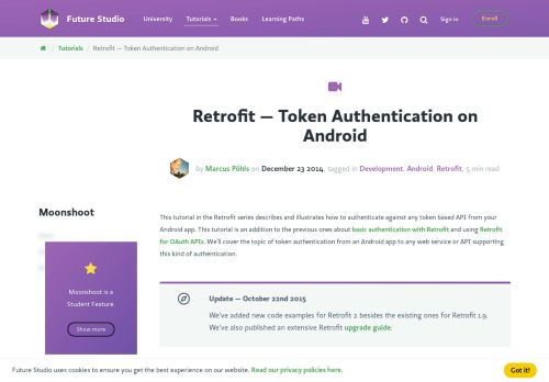
                            5. Retrofit — Token Authentication on Android - Future Studio