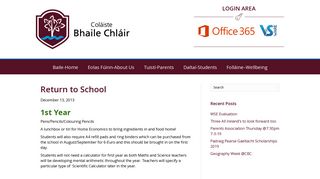 
                            9. Return to School - Claregalway college - Coláiste Bhaile Chláir