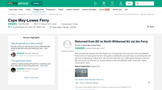 
                            10. Returned from DC to North Wildwood NJ via the Ferry - Review of ...