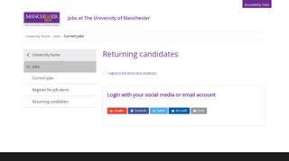 
                            8. Returning candidates - The University of Manchester | Jobs | Search ...