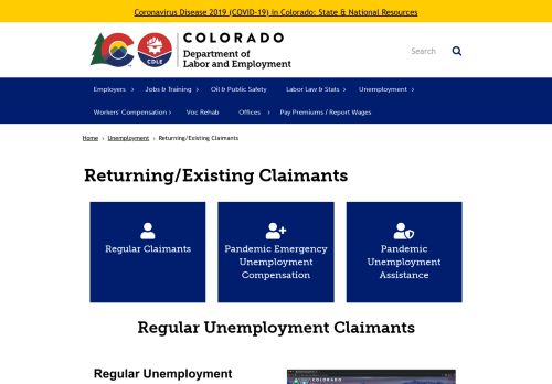 
                            6. Returning Claimant | Colorado Department of Labor and Employment