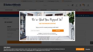 
                            5. Returning Customer Account Login Page | SelectBlinds.com