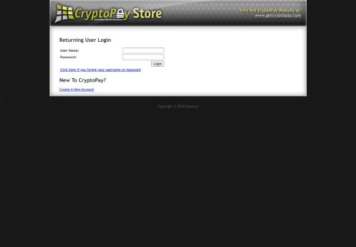 
                            7. Returning User Login - Cryptopay Store