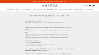 
                            4. Returns & Exchange - Amydus