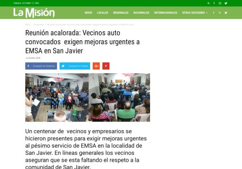 
                            8. Reunión acalorada: Vecinos auto convocados ... - La Misión Digital