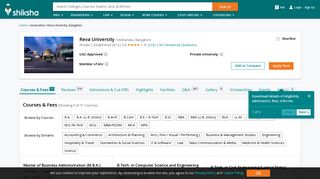 
                            9. Reva University, Bangalore - Courses, Placement Reviews, Ranking ...