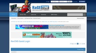 
                            2. RevCMS Guest Login - RaGEZONE - MMO development community