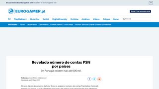 
                            12. Revelado número de contas PSN por países • Eurogamer.pt