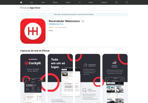 
                            12. Revendedor Webmotors na App Store - iTunes - Apple