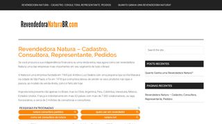 
                            13. Revendedora Natura - Cadastro, Consultora, Representante, Pedidos