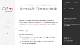 
                            9. Reverse SSH (Also on Android) - 'Cause You're Stuck