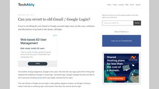 
                            7. Revert to old Gmail login - solutions & alternatives - TechAbly