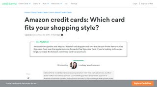 
                            9. Review and compare 4 Amazon credit cards | Credit Karma