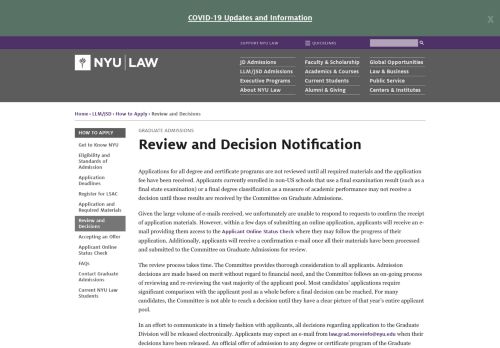 
                            6. Review and Decision Notification | NYU School of Law