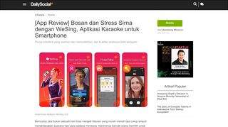 
                            7. Review Aplikasi Karaoke untuk Smartphone, WeSing | Dailysocial
