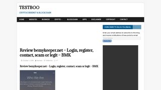 
                            2. Review bemykeeper.net - Login, register, contact, scam or legit - BMK
