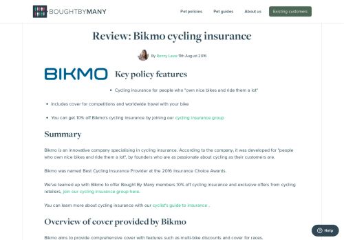
                            9. Review: Bikmo cycling insurance - Bought By Many